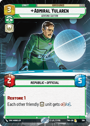 ⟡ Admiral Yularen, Advising Caution