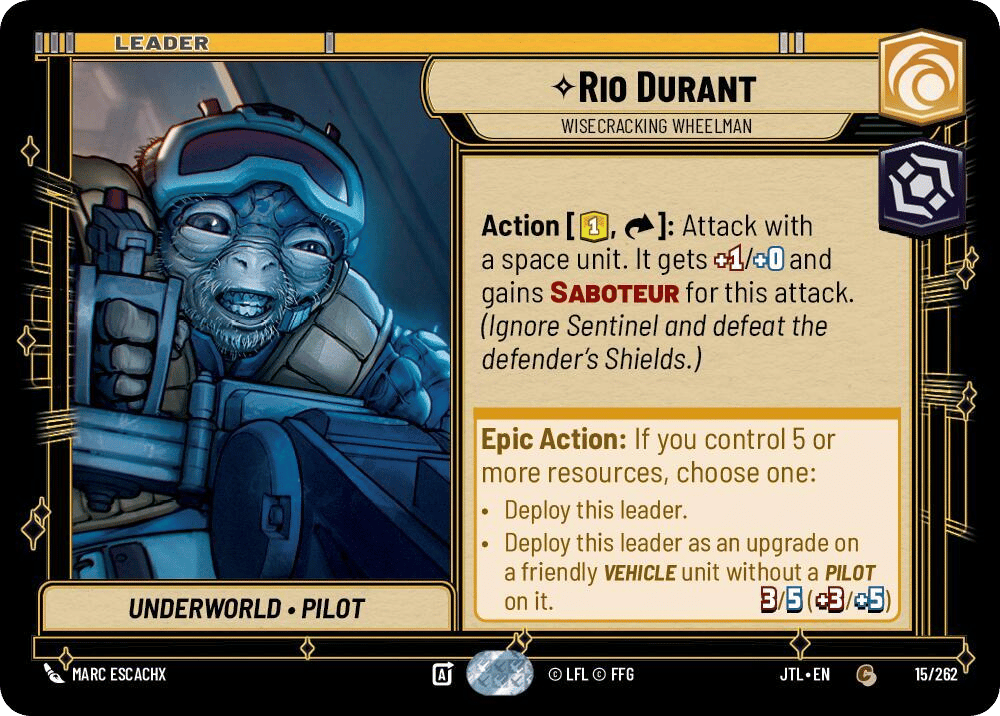 ⟡ Rio Durant, Wisecracking Wheelman