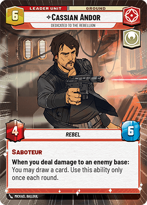 ⟡ Cassian Andor, Dedicated to the Rebellion (back)