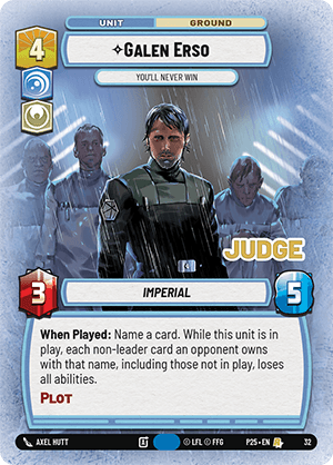 ⟡ Galen Erso, You'll Never Win