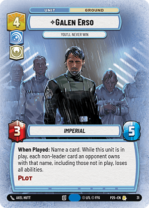 ⟡ Galen Erso, You'll Never Win