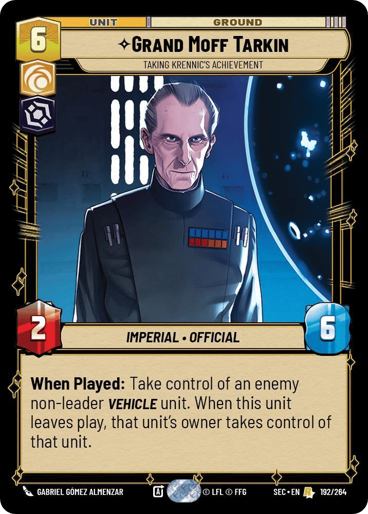 ⟡ Grand Moff Tarkin, Taking Krennic's Achievement