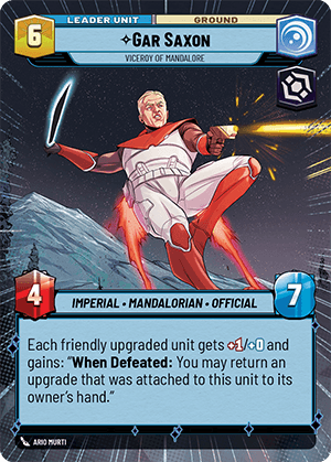 ⟡ Gar Saxon, Viceroy of Mandalore (back)