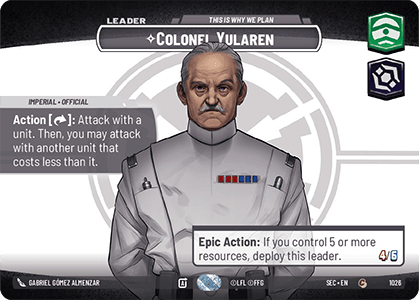 ⟡ Colonel Yularen, This Is Why We Plan