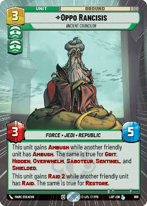 ⟡ Oppo Rancisis, Ancient Councilor