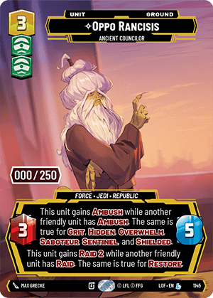 ⟡ Oppo Rancisis, Ancient Councilor