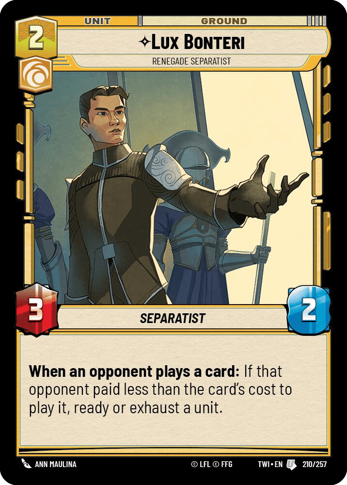 ⟡ Lux Bonteri, Renegade Separatist