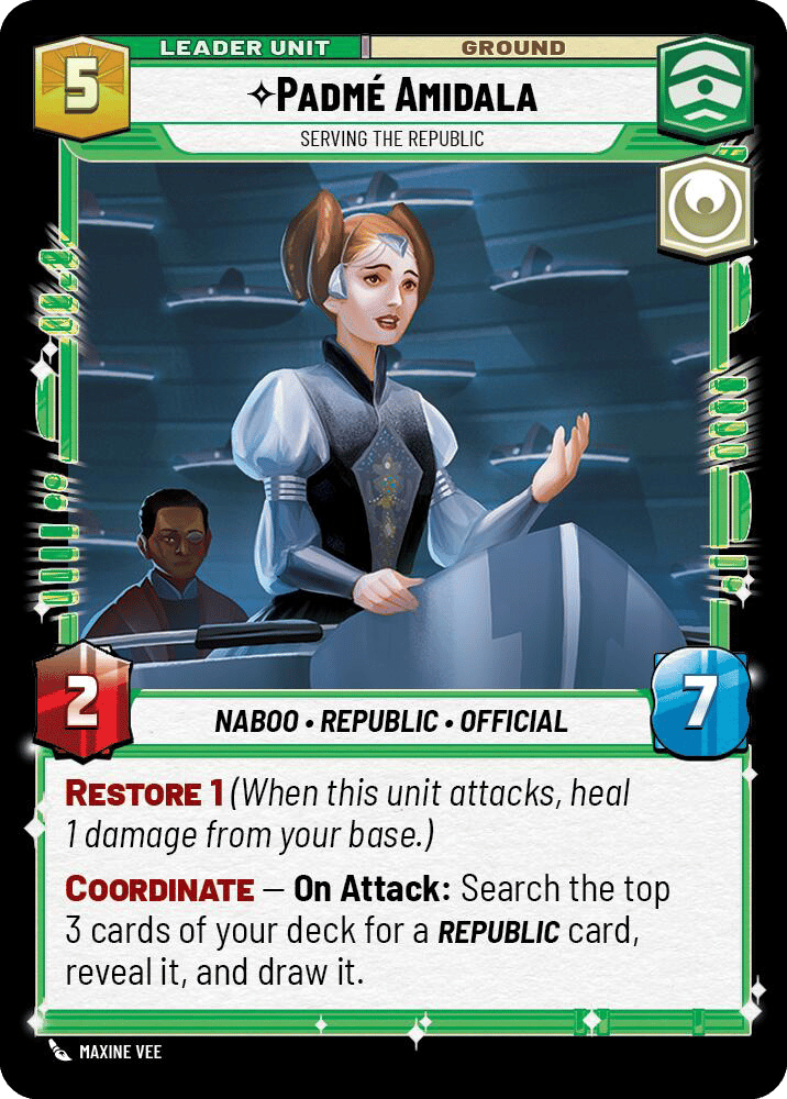 ⟡ Padmé Amidala, Serving the Republic (back)