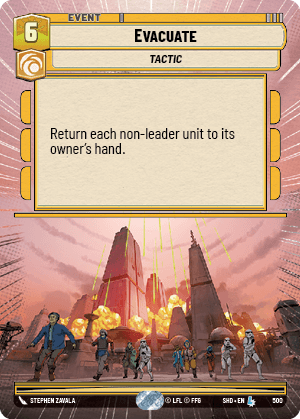 Evacuate