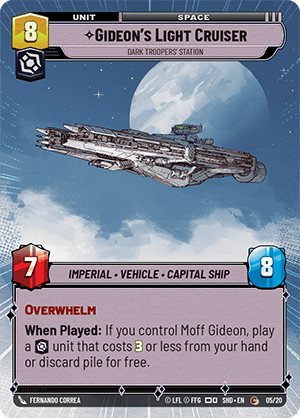 ⟡ Gideon's Light Cruiser, Dark Troopers' Station