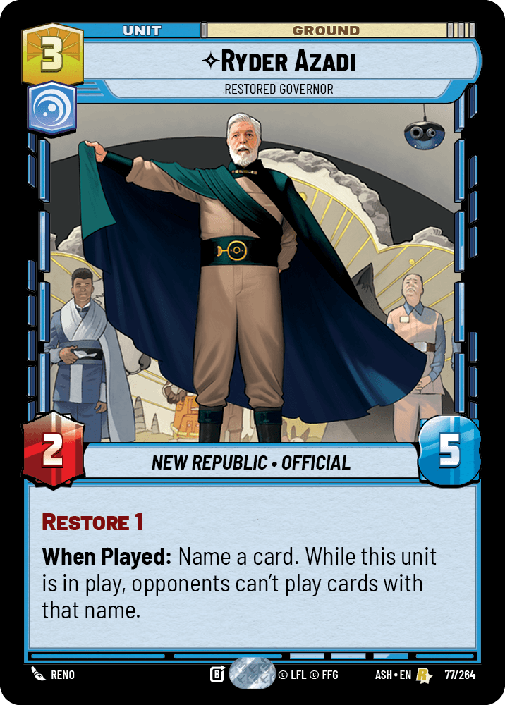 ⟡ Ryder Azadi, Restored Governor