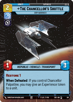 ⟡ The Chancellor's Shuttle, Grim Harbinger
