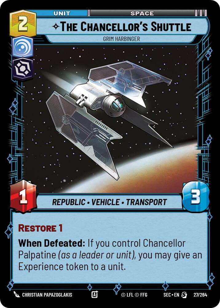 ⟡ The Chancellor's Shuttle, Grim Harbinger