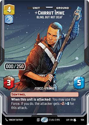 ⟡ Chirrut Îmwe, Blind, but not Deaf