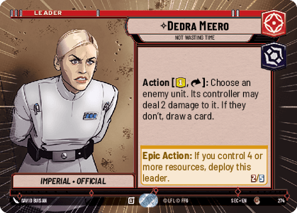 ⟡ Dedra Meero, Not Wasting Time