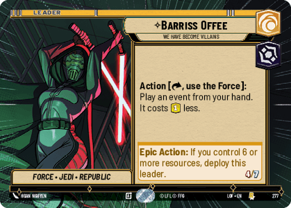 ⟡ Barriss Offee, We Have Become Villains