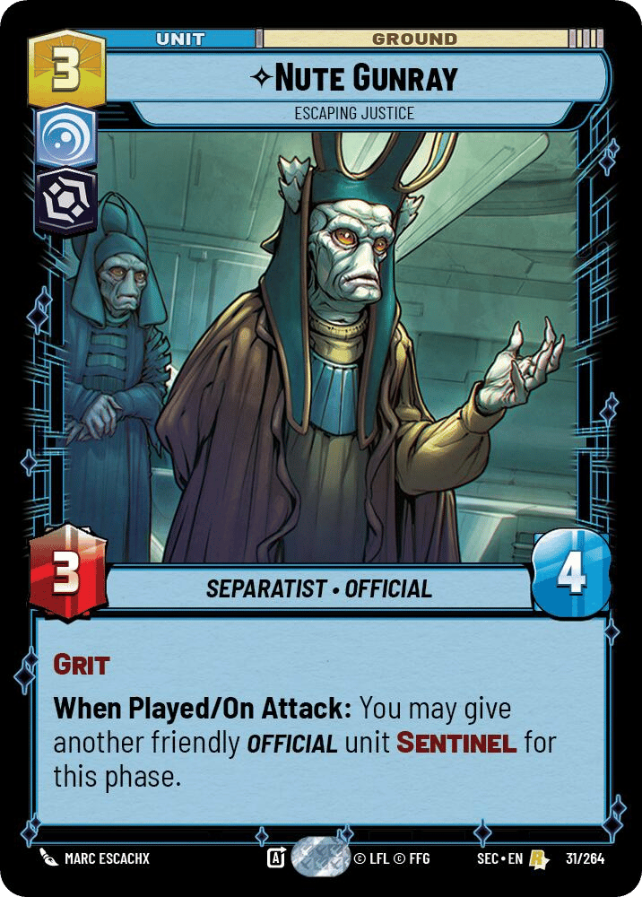 ⟡ Nute Gunray, Escaping Justice