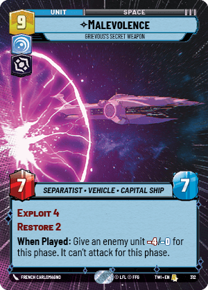 ⟡ Malevolence, Grievous's Secret Weapon