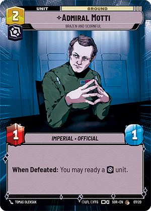 ⟡ Admiral Motti, Brazen and Scornful