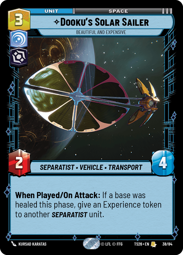 ⟡ Dooku's Solar Sailer, Beautiful and Expensive