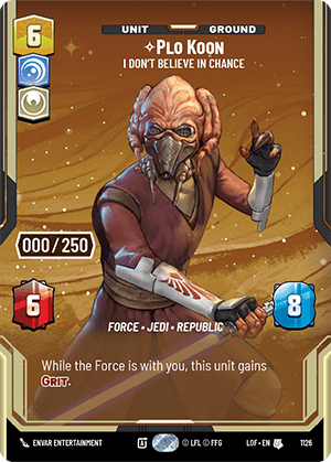 ⟡ Plo Koon, I Don't Believe in Chance