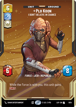 ⟡ Plo Koon, I Don't Believe in Chance