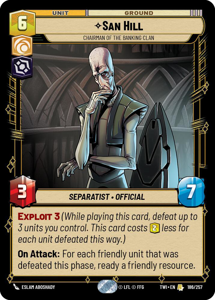 ⟡ San Hill, Chairman of the Banking Clan
