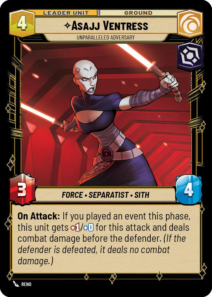 ⟡ Asajj Ventress, Unparalleled Adversary (back)