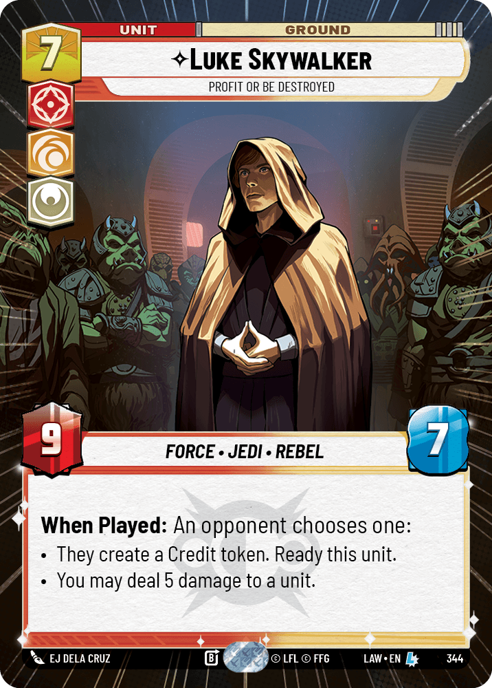 ⟡ Luke Skywalker, Profit or Be Destroyed