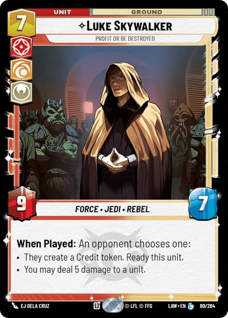 ⟡ Luke Skywalker, Profit or Be Destroyed