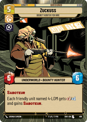 ⟡ Zuckuss, Bounty Hunter for Hire