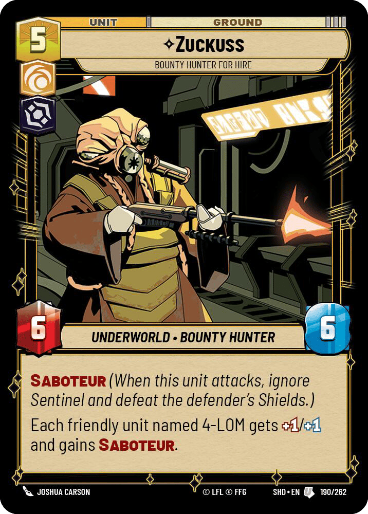 ⟡ Zuckuss, Bounty Hunter for Hire
