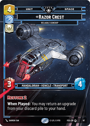 ⟡ Razor Crest, Reliable Gunship