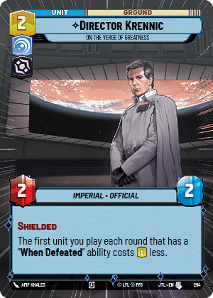 ⟡ Director Krennic, On the Verge of Greatness