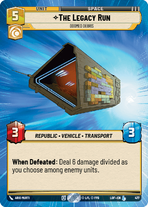 ⟡ The Legacy Run, Doomed Debris