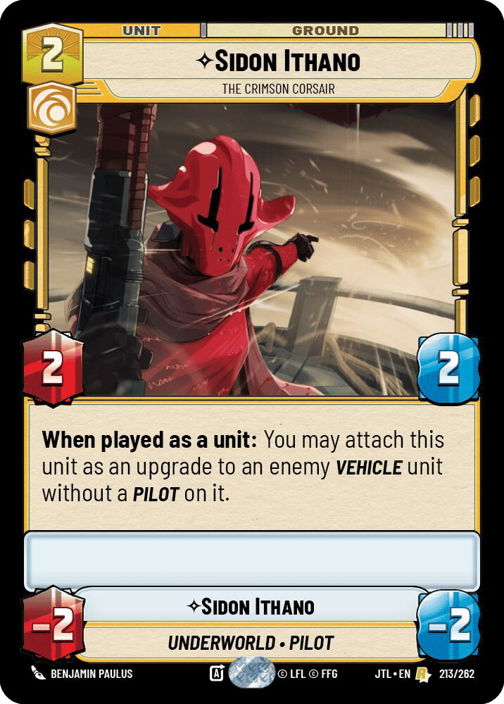⟡ Sidon Ithano, The Crimson Corsair