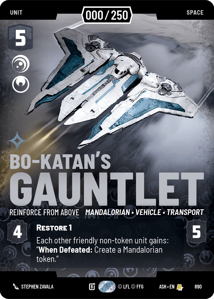 ⟡ Bo-Katan's Gauntlet, Reinforce from Above