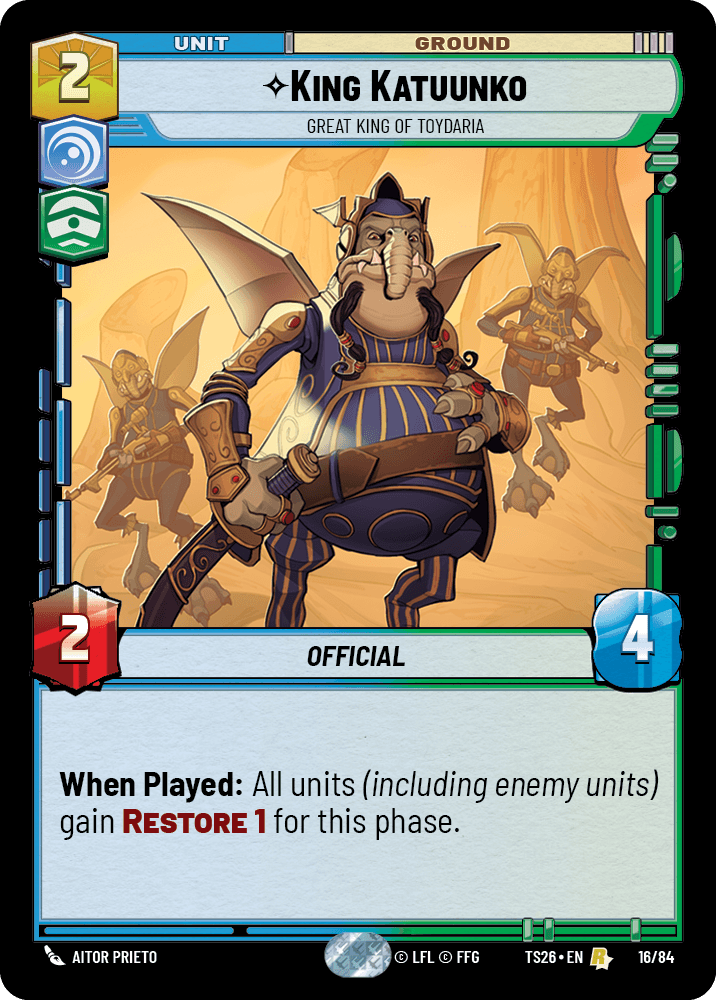 ⟡ King Katuunko, Great King of Toydaria