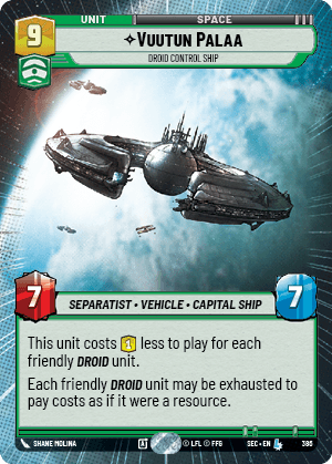 ⟡ Vuutun Palaa, Droid Control Ship