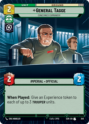 ⟡ General Tagge, Concerned Commander
