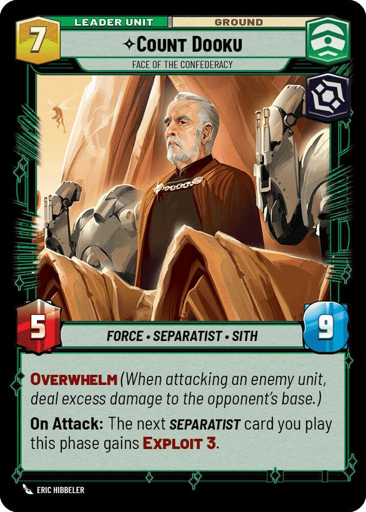 ⟡ Count Dooku, Face of the Confederacy (back)