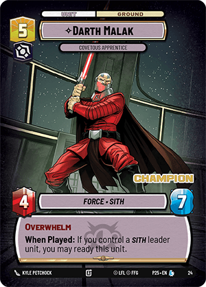 ⟡ Darth Malak, Covetous Apprentice