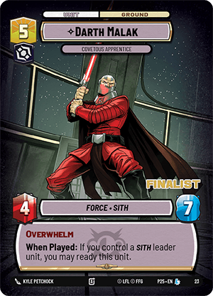 ⟡ Darth Malak, Covetous Apprentice