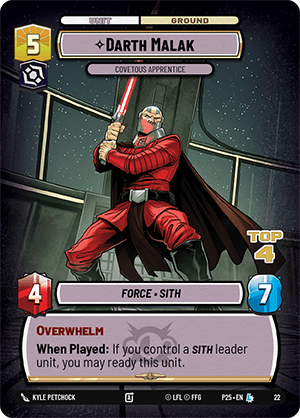 ⟡ Darth Malak, Covetous Apprentice