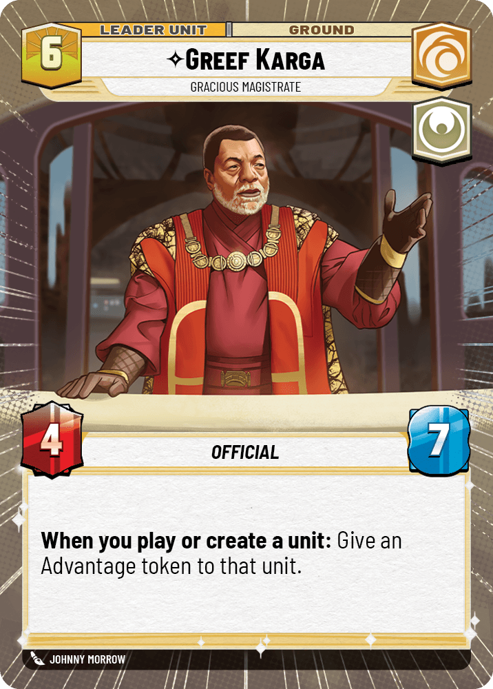 ⟡ Greef Karga, Gracious Magistrate (back)