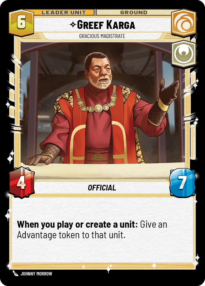⟡ Greef Karga, Gracious Magistrate (back)