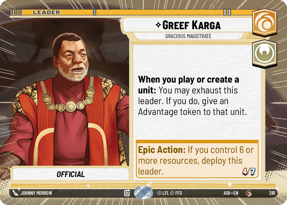 ⟡ Greef Karga, Gracious Magistrate