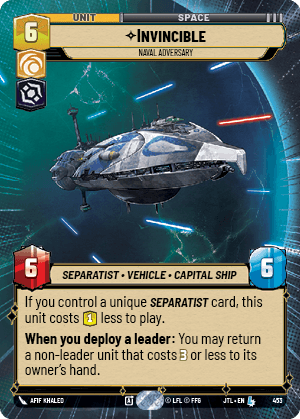 ⟡ Invincible, Naval Adversary