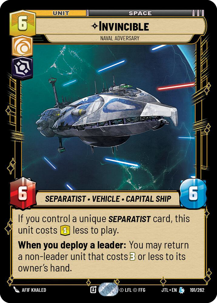 ⟡ Invincible, Naval Adversary