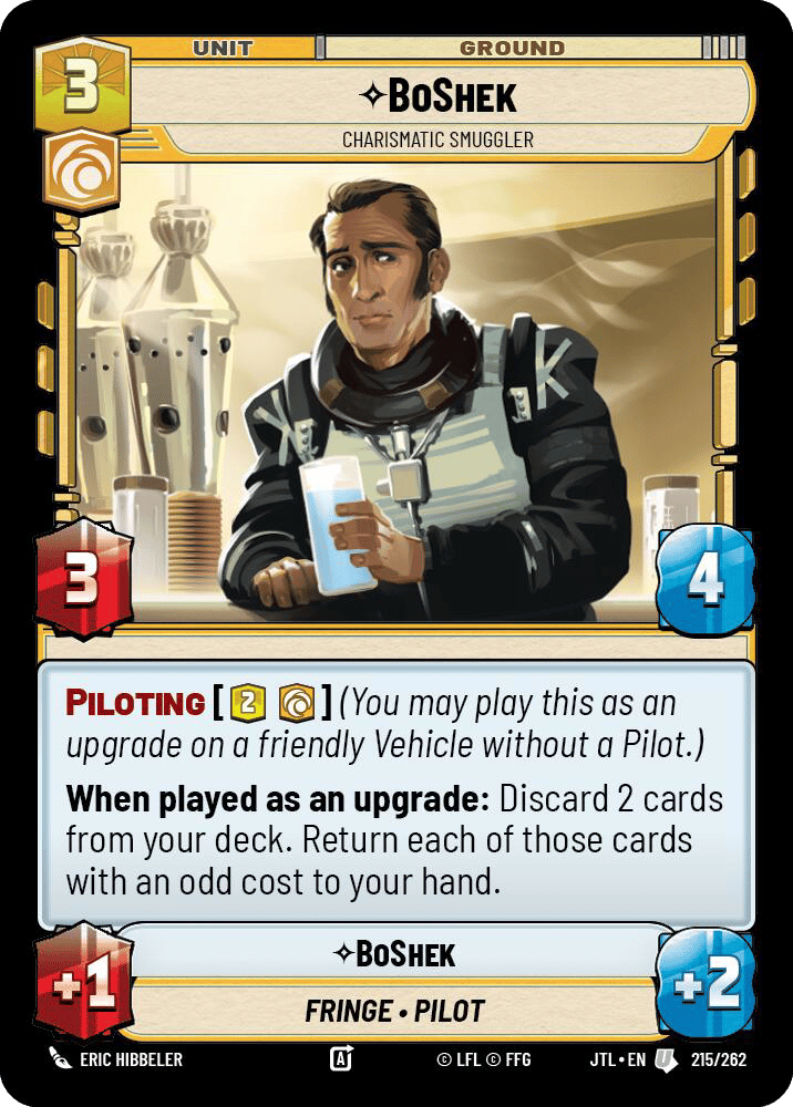 ⟡ BoShek, Charismatic Smuggler